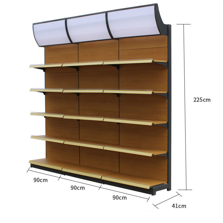 Advertising LED Box Storage Boutique Display Shelf for Morden Style Supermarket Racks
