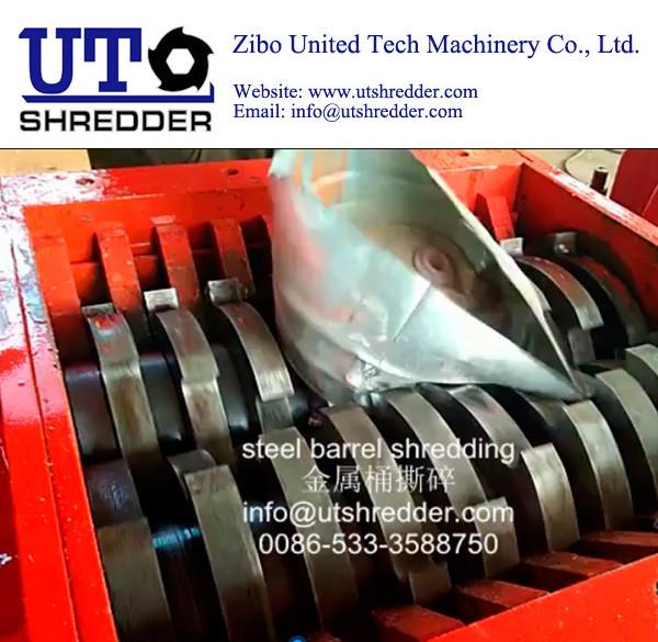 high capacity metal cans crushing machine, waste iron bottle shredder, double shaft shredder, high efficiency, low noise