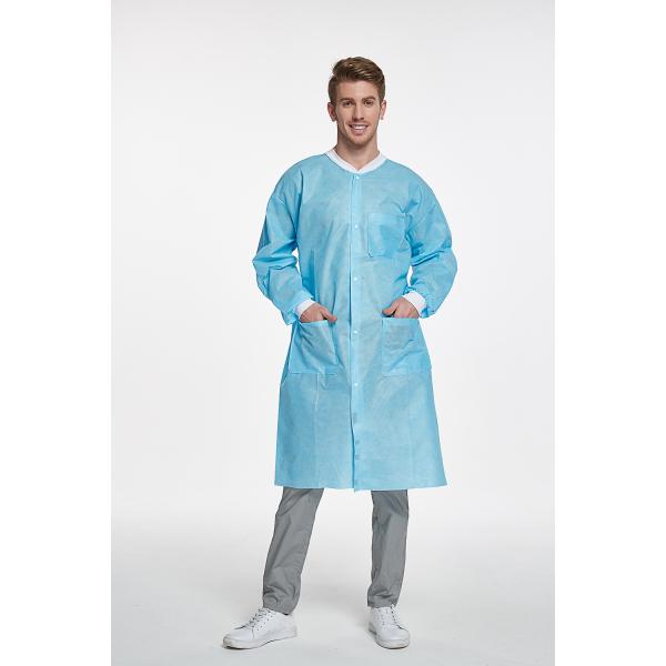S&J Disposable Sms Lab Coat Products Nonwoven Polypropylene Anti-static,water Proof Non Woven Lab Coat PP lab coat