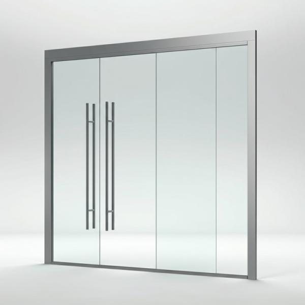 Folding Interior Office Glass Partition Wall Door Demountable Glass Walls