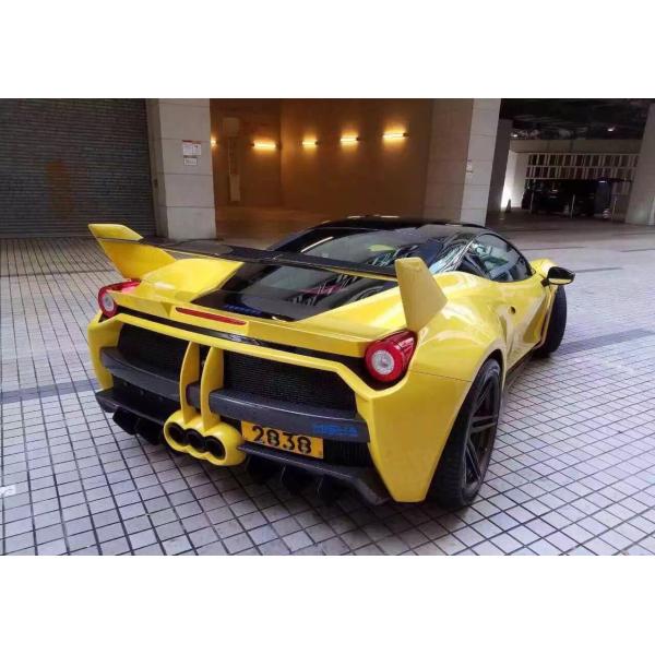 Repuestos para automóviles para Ferrari 458 Kit de carrocería 458 Modernizado Misha estilo delantero y trasero Parachoques lateral Falda con capucha Spoiler Kit de carrocería