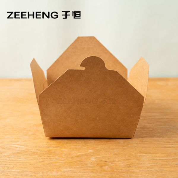 Kraft Paper Box 1400ml For Food Packaging Environmentally Friendly
