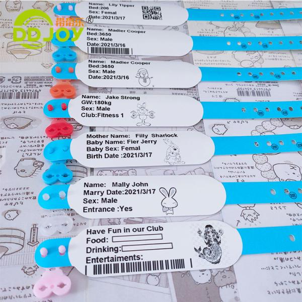 Hospital Roll Direct Printing Adult Bracelets with Barcode and Paper Material Type