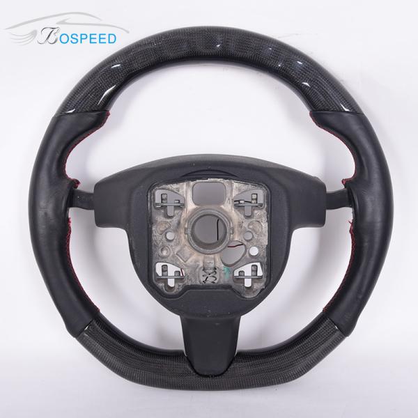 NAPA Leather Porsche Carbon Fiber Steering Wheel Custom Stripe Color
