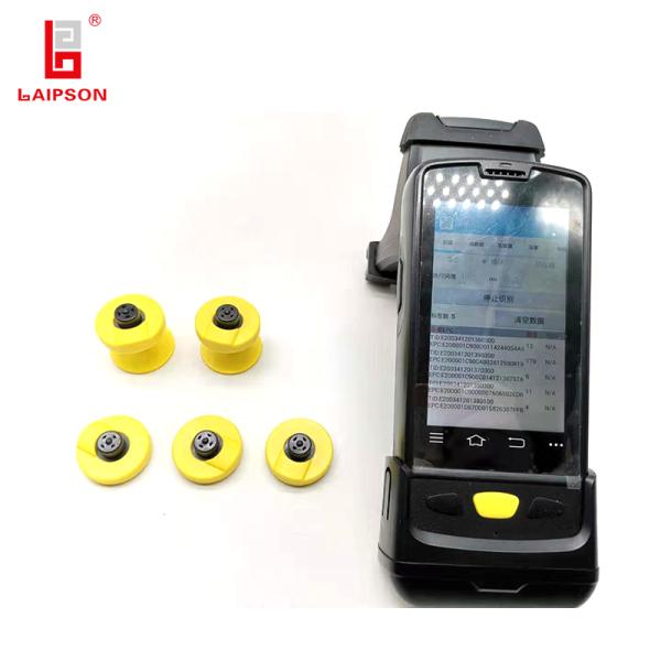 gado animal inalterável dos carneiros do porco das etiquetas de orelha da frequência ultraelevada de 30mm Rfid com 3 medidores