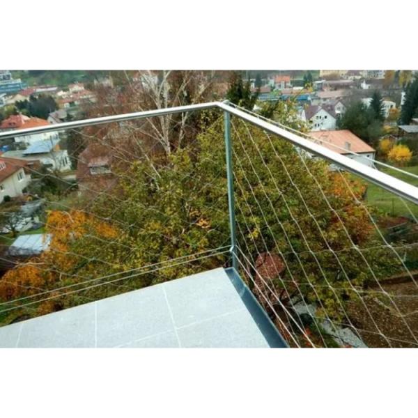 SS304 Knotted Wire Rope Mesh 2.0mm Steel Rope Net For Zoo Mesh