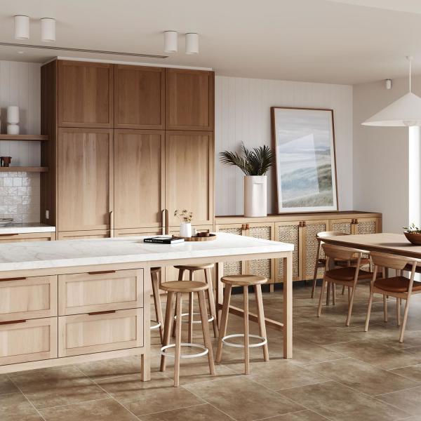 Armoire de cuisine moderne de luxe légère avec île