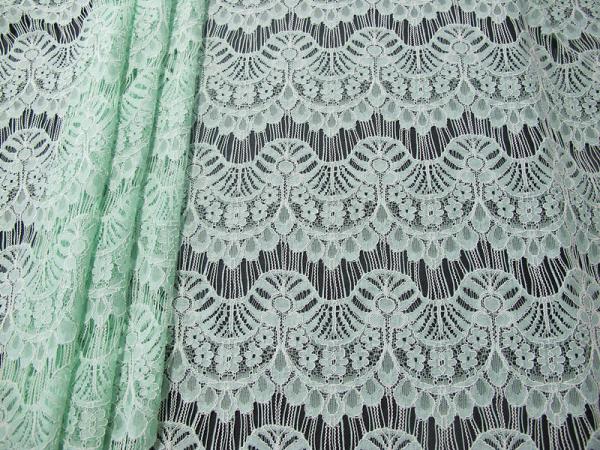 Nice Scalloped Trimming Cotton Nylon Lace Fabric Rayon For Wedding Dress SYD-0011