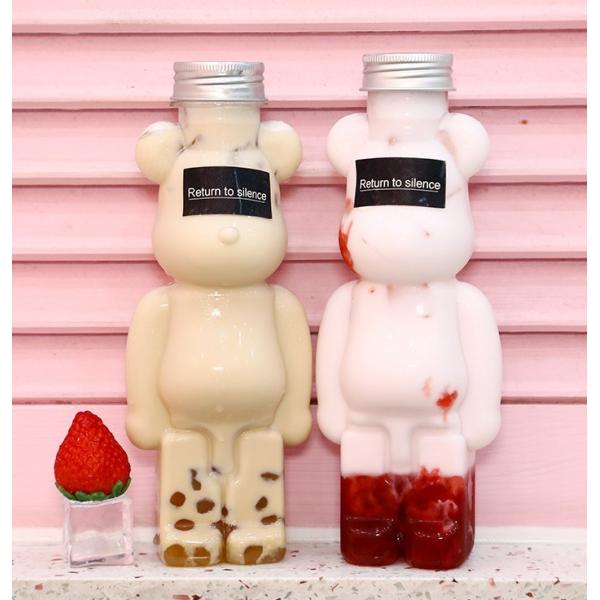 Пластиковые бутылки для молочного чая с закрученной крышкой