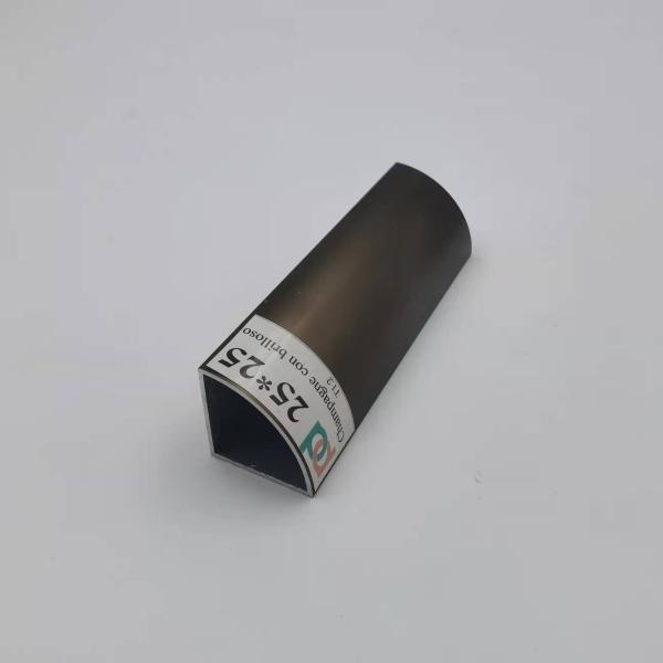 Perfil de aluminio revestido de la esquina redondeado 25x25 del cuadrado del polvo de aluminio de la tubería