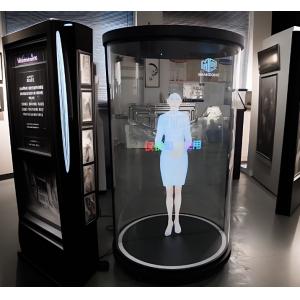 3D Holo Tube Human Size 75inch AI Virtual Assistant Holographic Cylinder Display Hologram Box