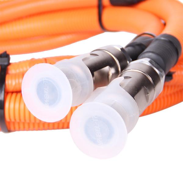 Orange 2000mm Electric Vehicle Cable DC Charging Socket Wiring Harness