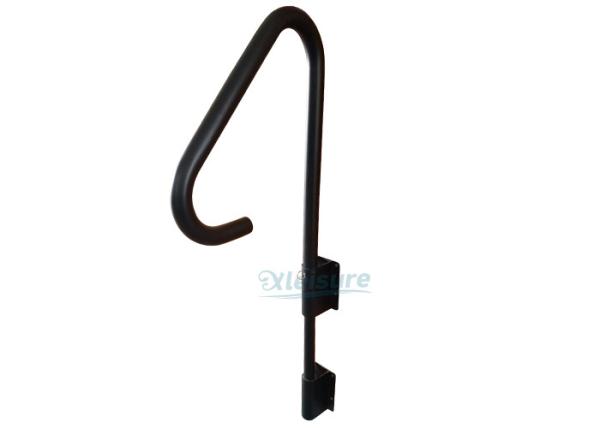Black Hot Tub Safety Handrail, Aluminum Spa Side Accessories Cabinet-mount Installation