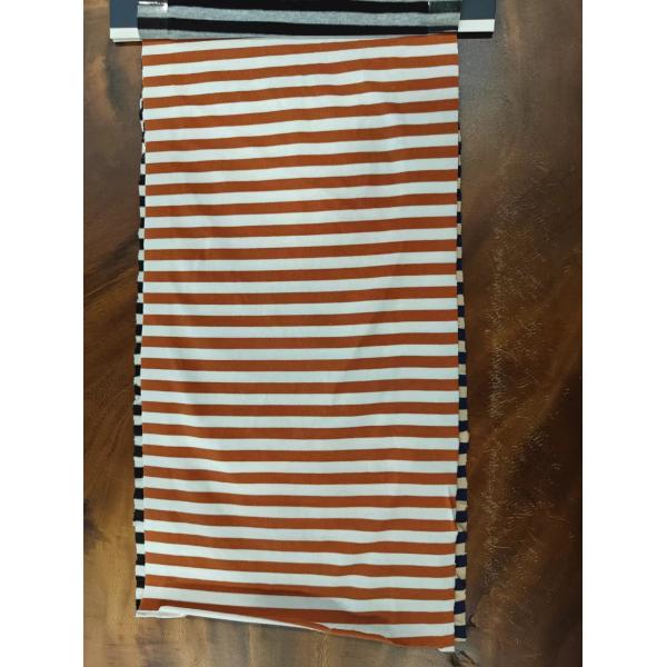 Поглощающий пот и гладкий Чистый хлопковый полосатый трикотажный ткань для футболок