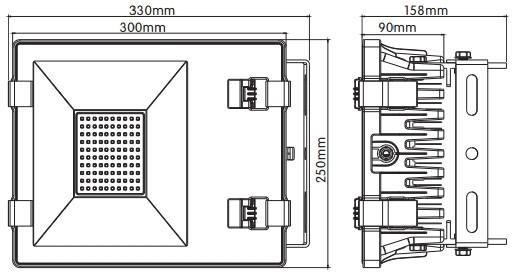 High Power 100W 10000 Lumens Waterproof Led Flood Lighting Lamp with Epistar Chip