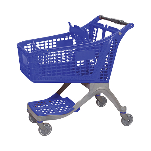 5 Inch Wheel Plastic Shopping Trolley Convenient Reusable 120kg Capacity