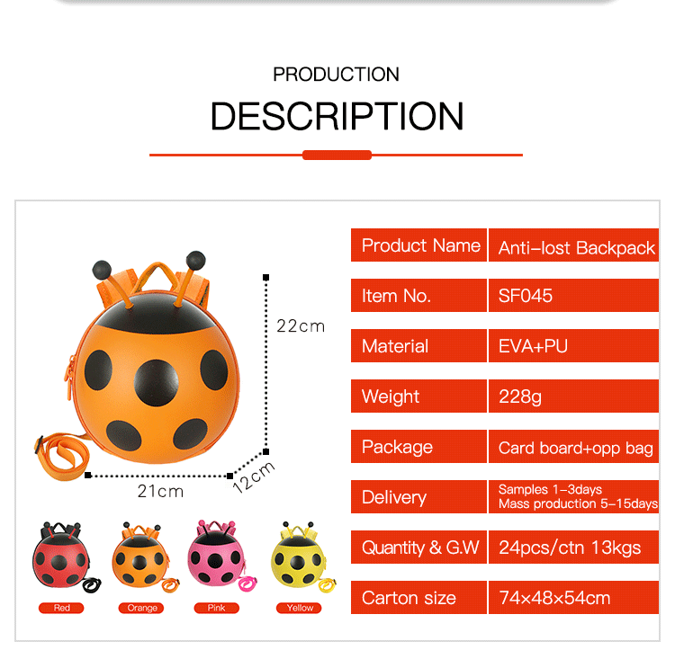 Supercute Custom 3d Eva Children Backpack Kids Anti Lost Backpack For Boy And Girls