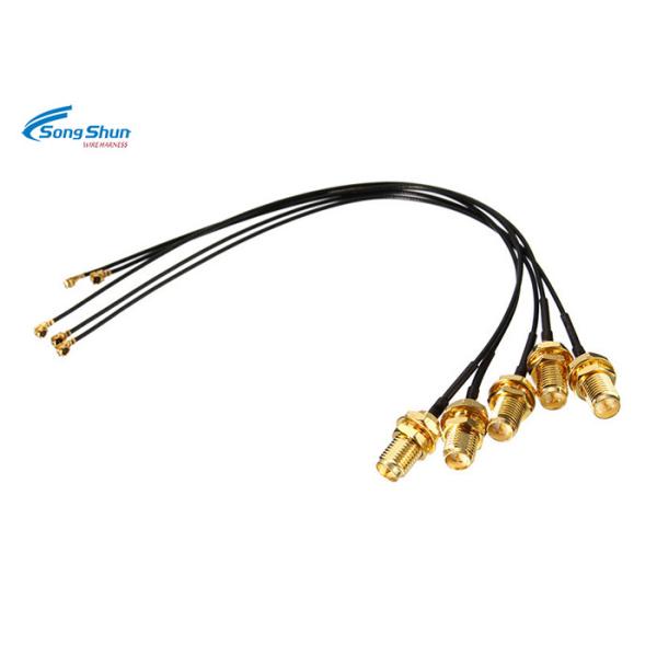 Copper RF Cable Assemblies IPX U.Fl To RP-SMA Female Pigtail 1.37 Antenna WiFi