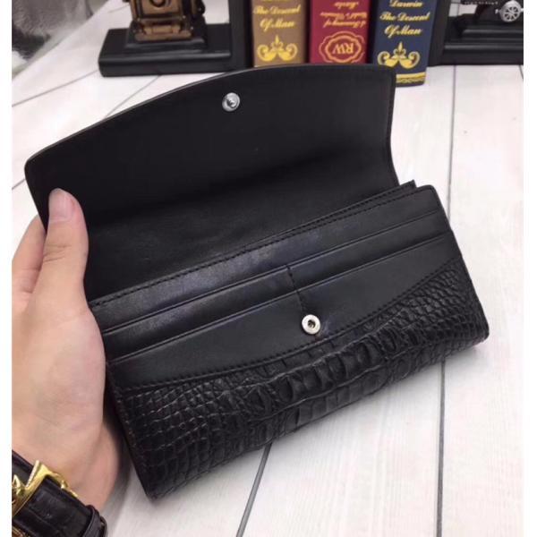 Authentic True Crocodile Skin Women's Long Chic Wallet Female Card Holders Exotic Real Alligator Leather Lady Clutch