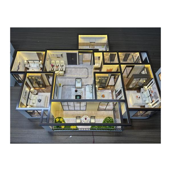 Contemporary House Interior Models 1:25 LED Illumination Interior Architecture Model