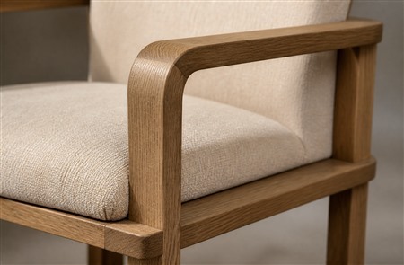 SOLID WOOD UPHOLSTERED ARMCHAIR CYC-023