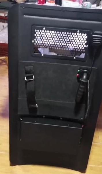 Aluminum Military Ballistic Armor Riot Shield With Lights Shouting Function