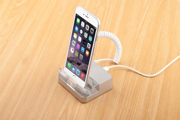 COMER anti-theft cable alarm Devices mobile phone security display stands with alarm sensor cable