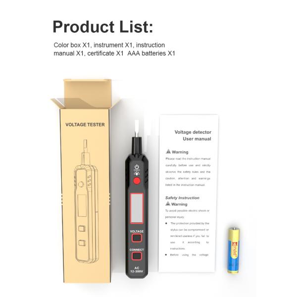 HABOTEST Voltage Detector HT89 AC 300V Sensitive Induction Tester Pen Backlight AC Voltage Tester Sound Light Alarm LCD Display