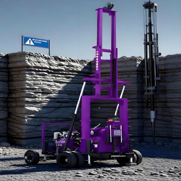 Rock Core Drilling Rig High Pressure Mud Pump And Reinforced Mast Trailer Core Drilling Machine Price