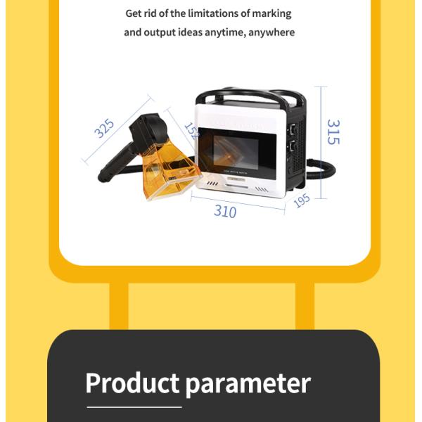 20/30W Handheld Electric Metal Marking Machine for Marking Area 50mm*50mm Materials