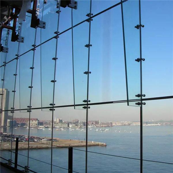 6061 6063 T5 T6 Point Supported Glass Curtain Wall Spider Glass Fitting Curtain Wall System