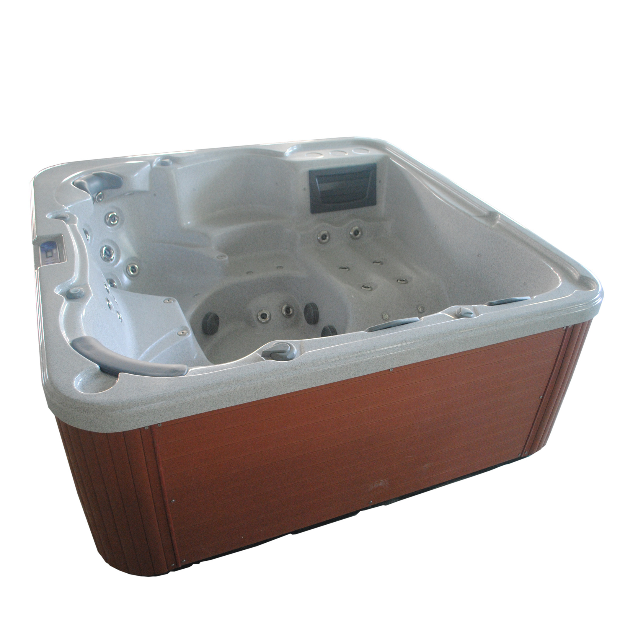 Portable 1800L, 6 seats, square acrylic whirlpool massage backyard hot tub balneotherapy