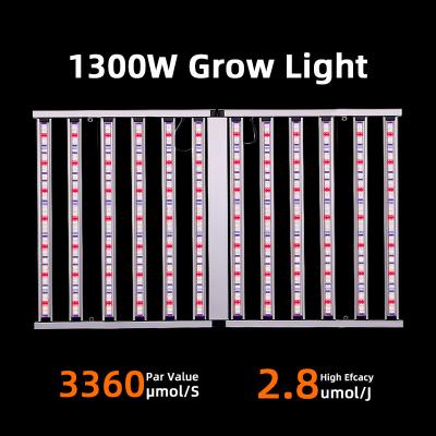 1300W UV IR LED dobrável luz de crescimento A solução de iluminação perfeita para jardins interiores