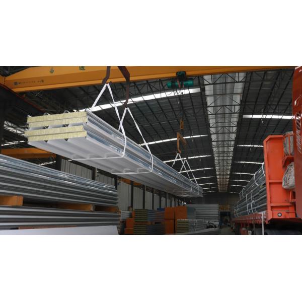 Energy Saving 50mm 100mm Rock Wool Sandwich Roof Panel