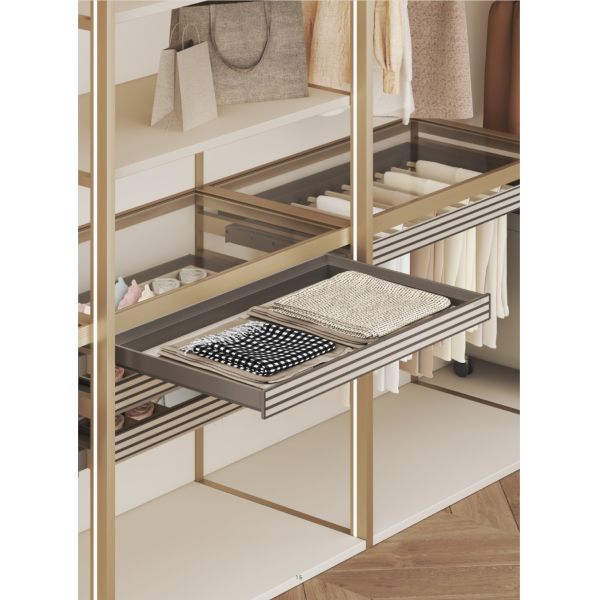 MJMPHD PR Series Sliding & Lift-Out Pant Rack, Alloy Lightweight Trouser Hanger for Wardrobe Pull-Out Basket, OEM/ODM Available