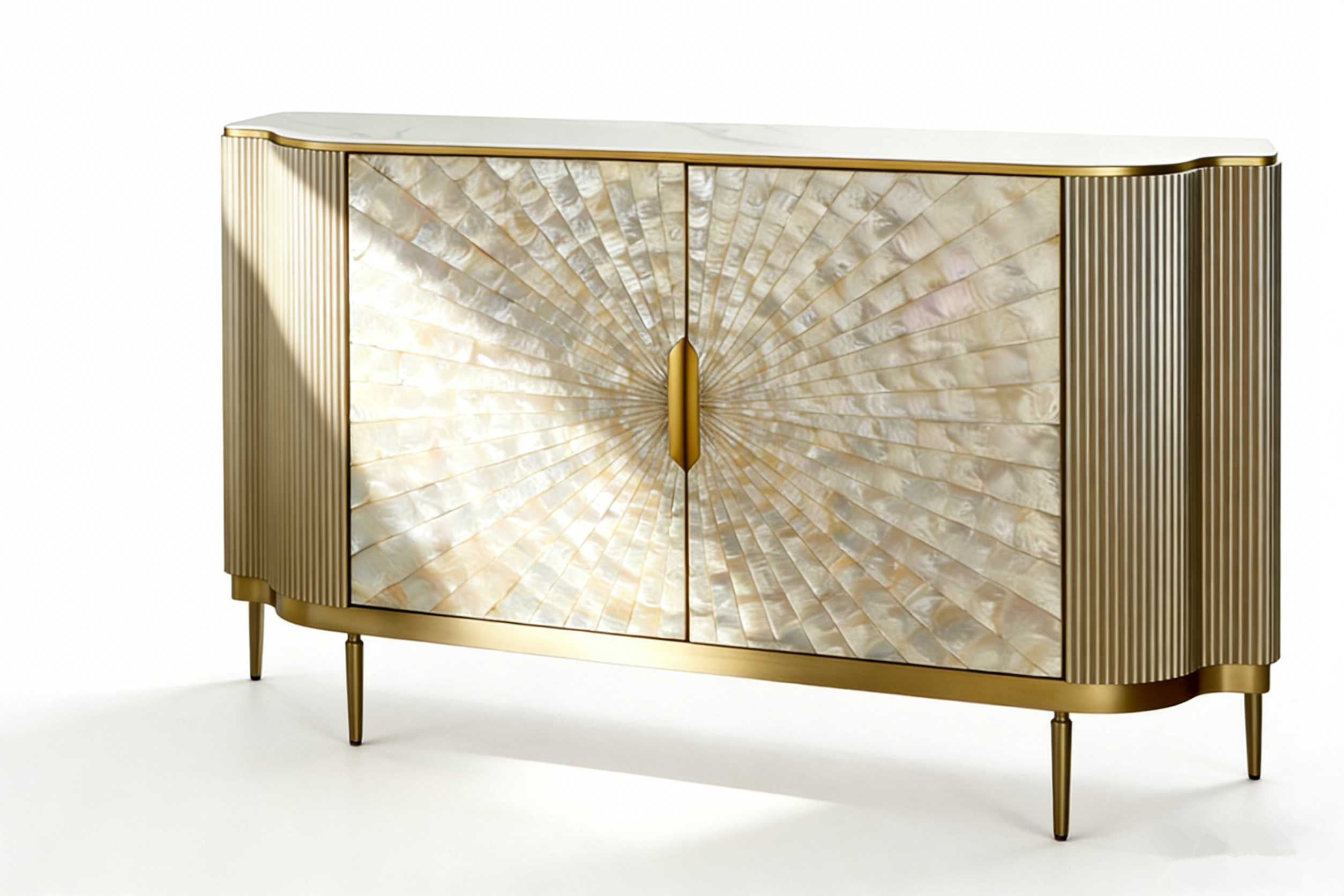 Modern Luxury Buffet Sideboard for Dining Room and Kitchen Rustic Style Wood Furniture for Home Use in Dining Room