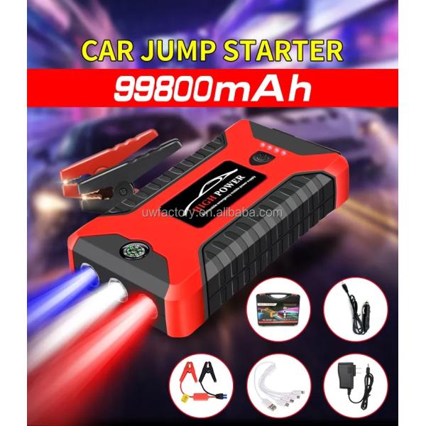 Portable 12V Car Emergency Start Power Car Jumper Starter with Pure Sine Wave Inverter Type and 225kWh Storage Capacity