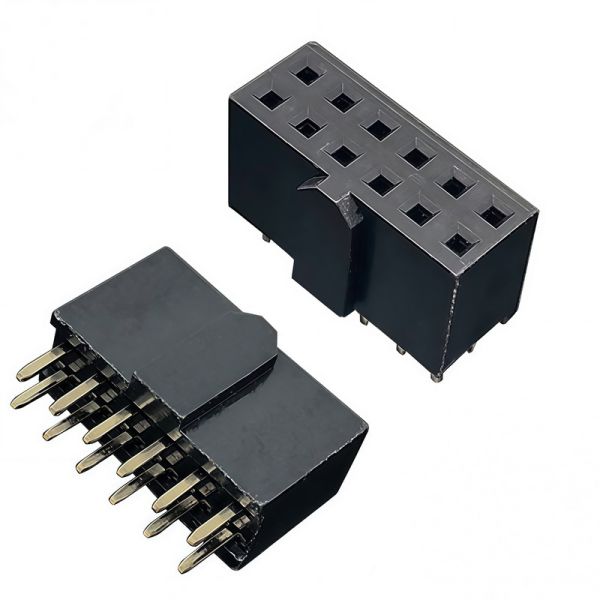 2.0mm Double Row Straight Pin Header | 4.3mm Height with Full Positioning Boss
