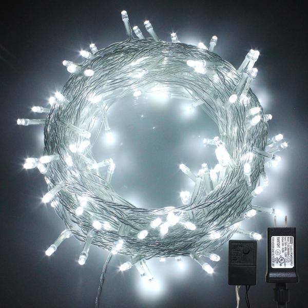 Christmas String Lights Outdoor with Remote 8 Modes & Memory Timer Green Wire Twinkle Fairy Lights Decor