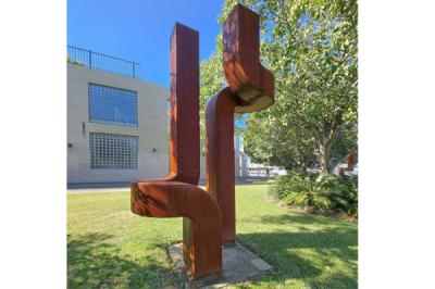Outdoor Contemporary Hand Fabricated Corten Steel Garden Sculpture