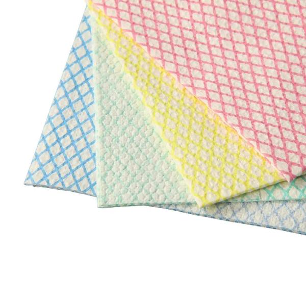 Tissus de cuisine jetables en relief imprimés serviettes de nettoyage antibactériennes