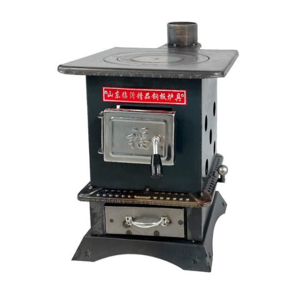 Domestic Heating Stove Burning Coal Indoor Burning Coal Block Burning Carbon Stove In Winter