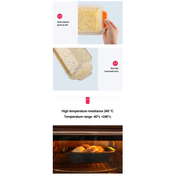 Factory Wholesale Silicone Two-Color Toast Bread Mold Cake Mold