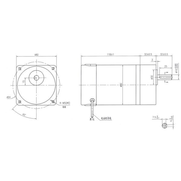 40w 24v почистило спичку щеткой мотора GDM-08SC Dc с коробкой передач 4GN3-300K