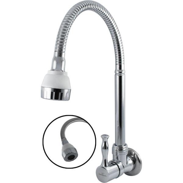 Однорукий настенный водопровод для холодной воды латунный кухонный раковина для рынка OEM