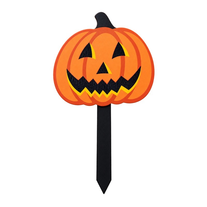 Custom Jack O Lantern Pumpkin Yard Stake with OEM/ODM Customization for Seasonal Retail and Mature Craftsmanship
