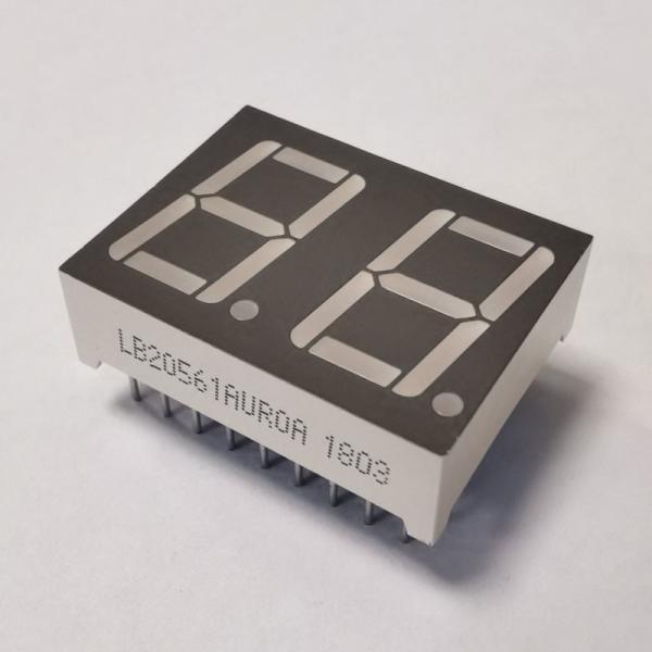 Common Cathode Ultra Bright Red 7 Segment LED Display 18 Pin 2 Digit 0.56inch