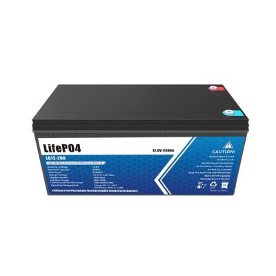 12V 200ah Long-Lasting Rechargeable Lithium-Ion Battery with Over-current Protection  Eco-friendly
