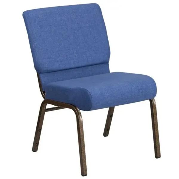 21 Stacking Church Chairs with 10CM Cushion Metal Frame