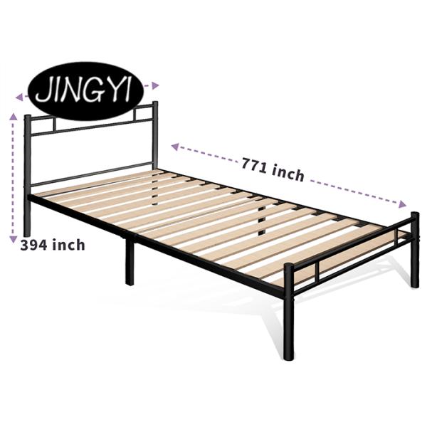 Teenage Bedroom Single 0.6MM Modern Iron Bed Frame